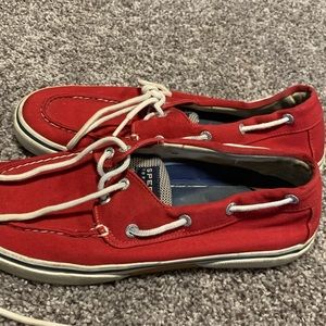 Red Sperry Boat Shoes